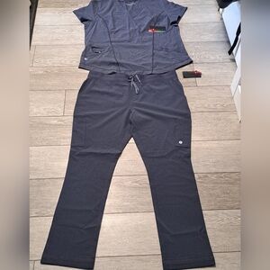Brand New Scrubletics 2 Piece Odyssey Gray Scrub Set
